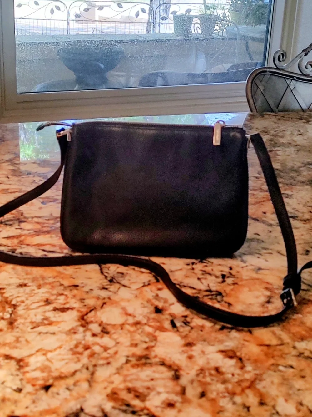 kate spade New York Black Pebbled Leather Crossbody Bag